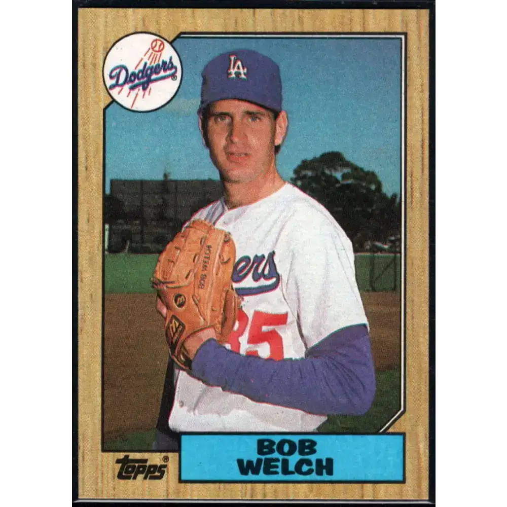 1987 Topps #328 Bob Welch EX Excellent Los Angeles Dodgers Baseball Card - Baseball Card Single
