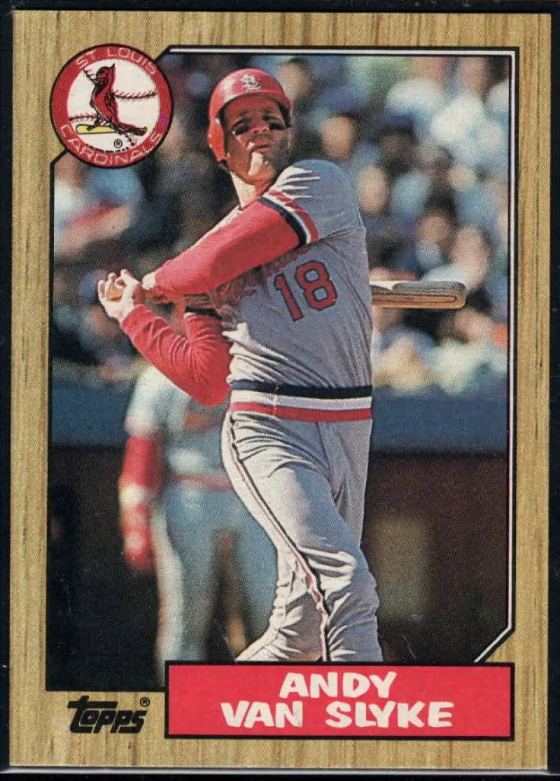 1987 Topps #33 Andy Van Slyke EX Excellent St. Louis Cardinals Baseball Card - Baseball Card Single