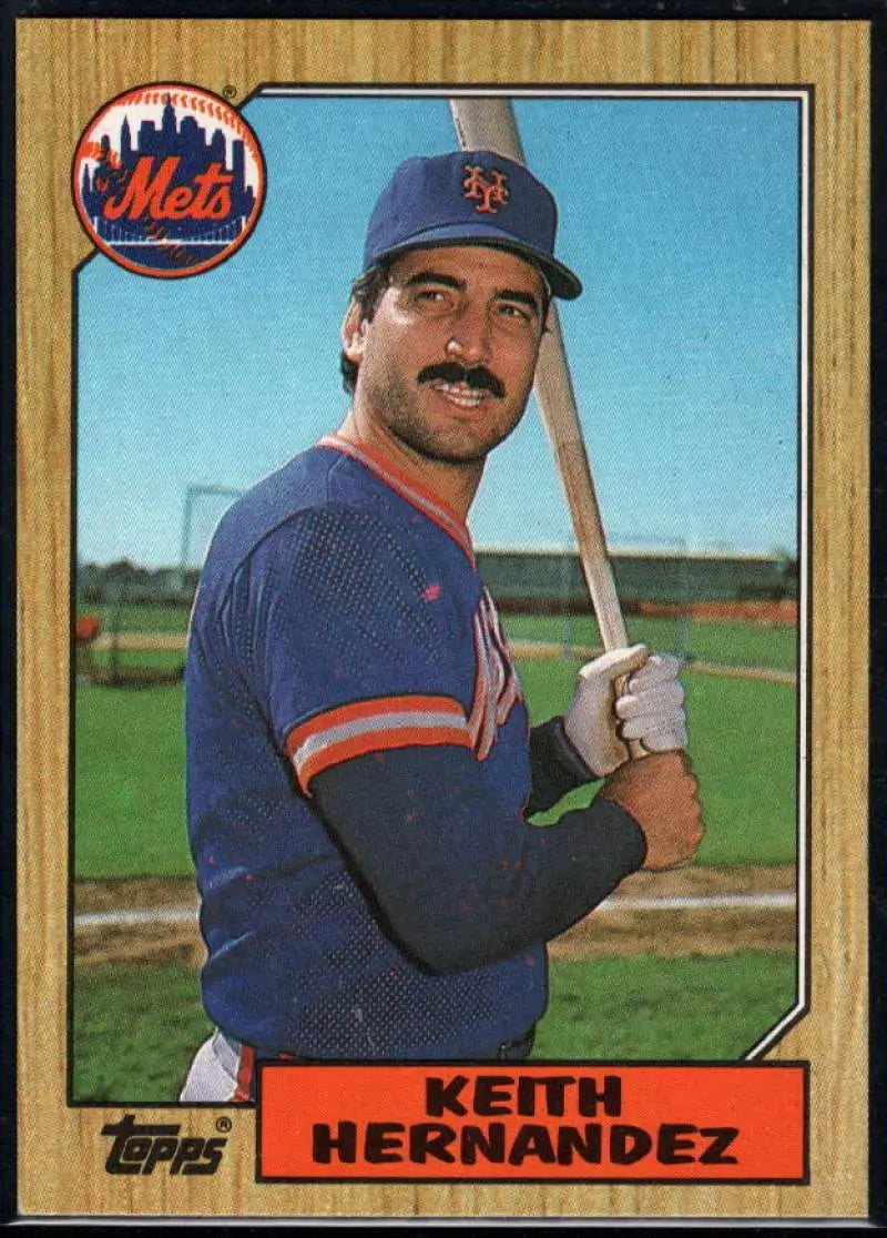 1987 Topps #350 Keith Hernandez EX Excellent New York Mets Baseball Card - Baseball Card Single