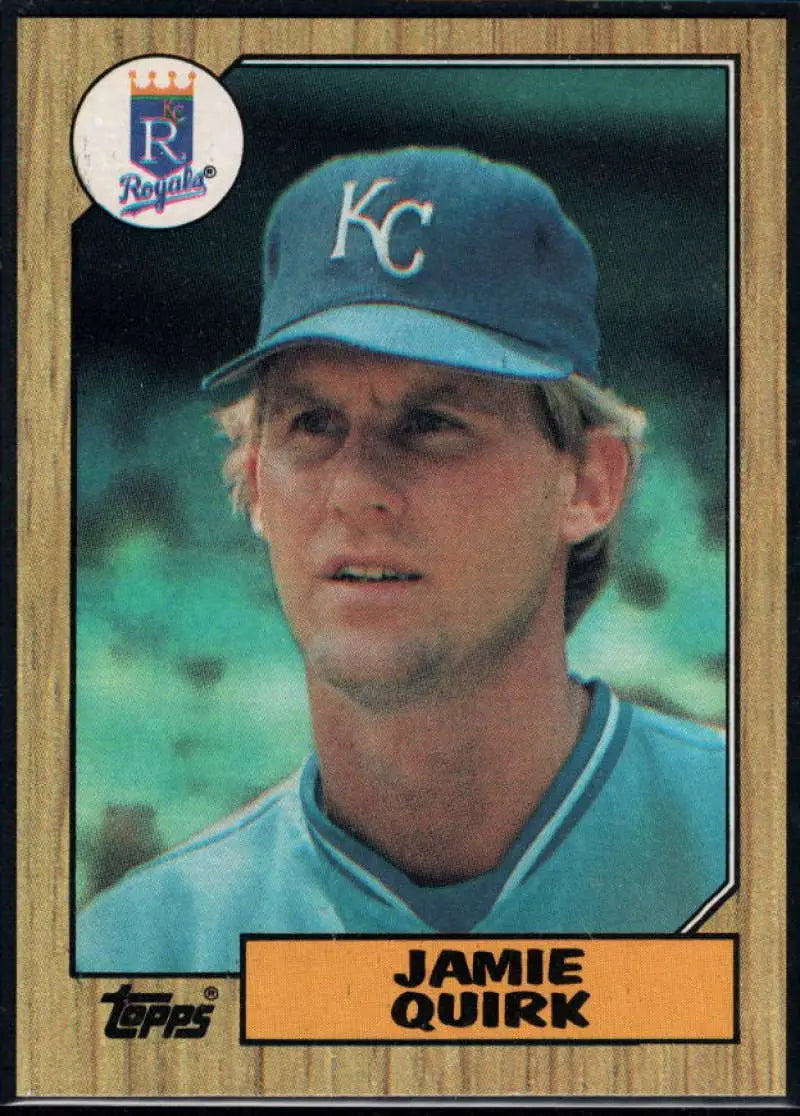 1987 Topps #354 Jamie Quirk EX Excellent Kansas City Royals Baseball Card - Baseball Card Single