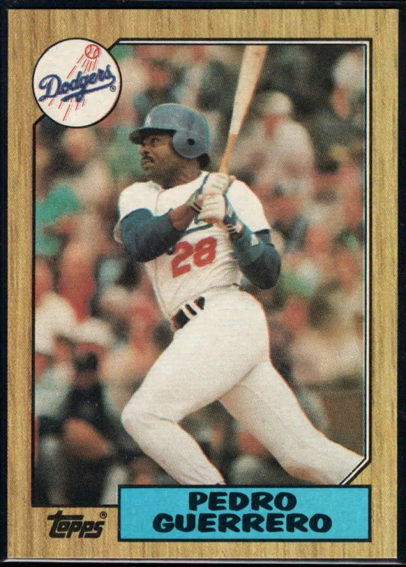1987 Topps #360 Pedro Guerrero EX Excellent Los Angeles Dodgers Baseball Card - Baseball Card Single