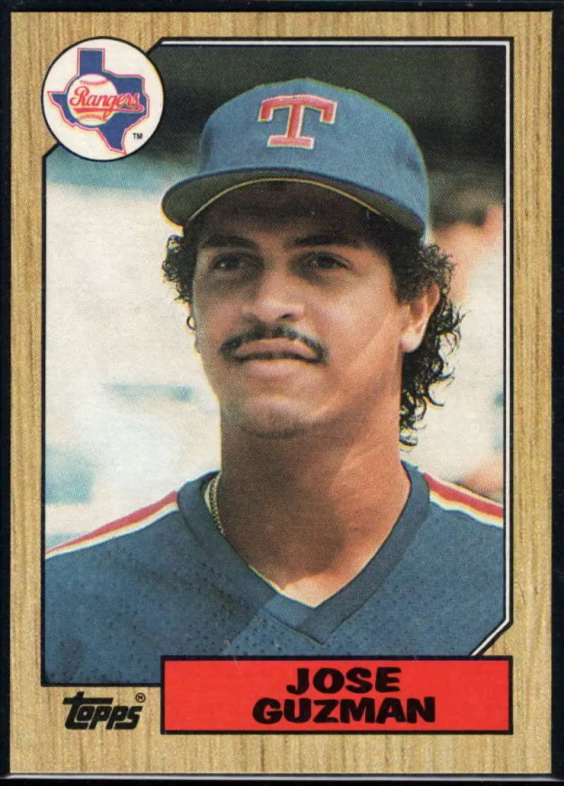 1987 Topps #363 Jose Guzman EX Excellent Texas Rangers Baseball Card - Baseball Card Single