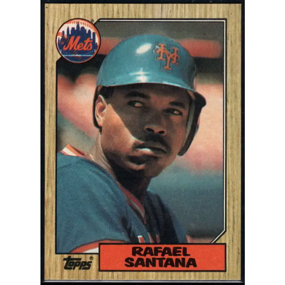 1987 Topps #378 Rafael Santana EX Excellent New York Mets Baseball Card - Baseball Card Single