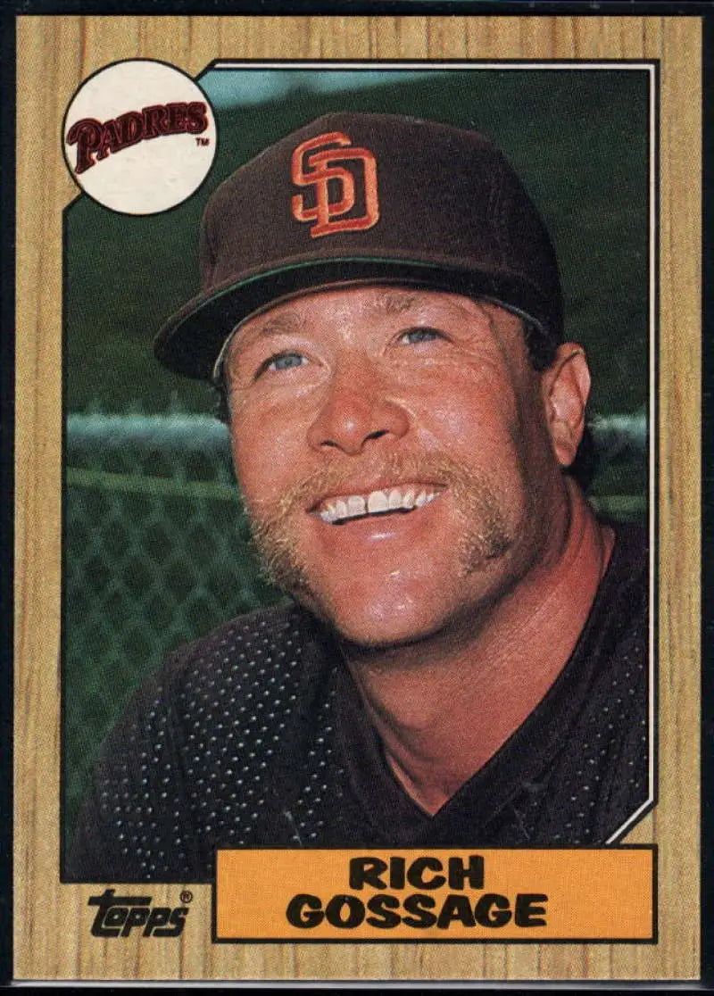 1987 Topps #380 Rich Gossage EX Excellent San Diego Padres Baseball Card - Baseball Card Single