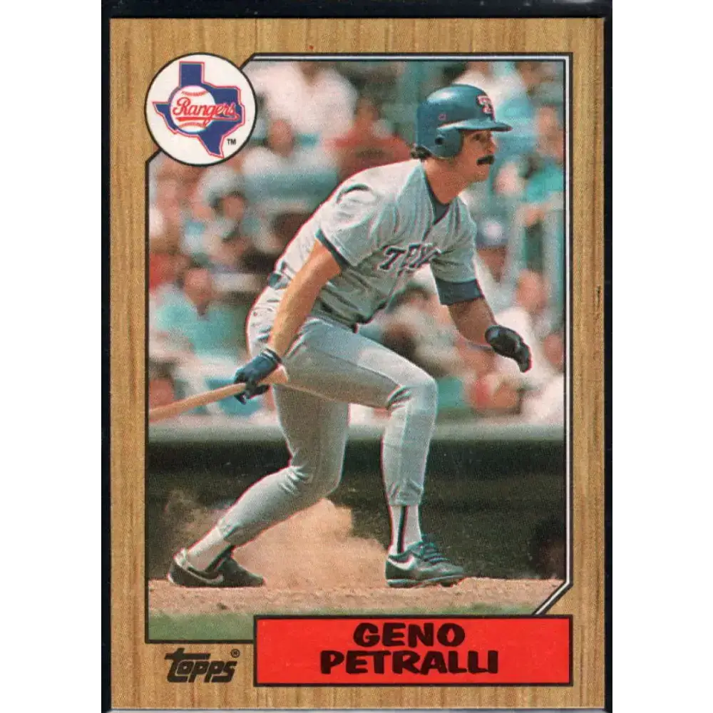 1987 Topps #388 Geno Petralli EX Excellent Texas Rangers Baseball Card - Baseball Card Single