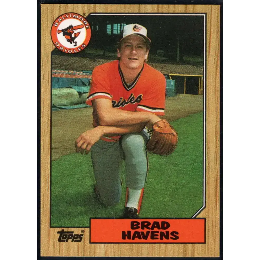 1987 Topps #398 Brad Havens EX Excellent Baltimore Orioles Baseball Card - Baseball Card Single