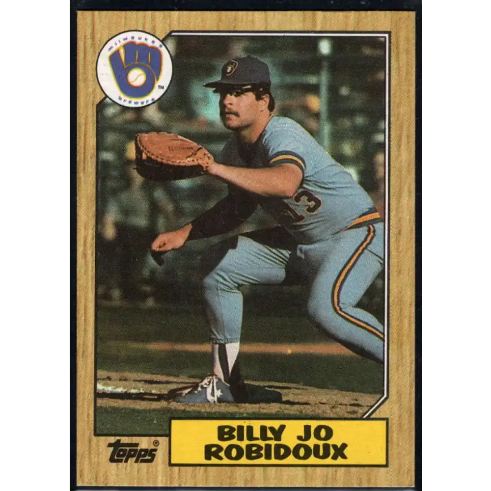 1987 Topps #401 Billy Joe Robidoux EX Excellent Milwaukee Brewers Baseball Card - Baseball Card Single