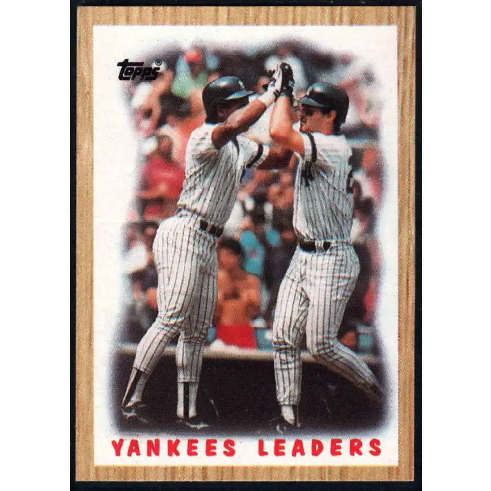 1987 Topps #406 Rickey Henderson/Don Mattingly EX Excellent New York Yankees Baseball Card - Baseball Card Single