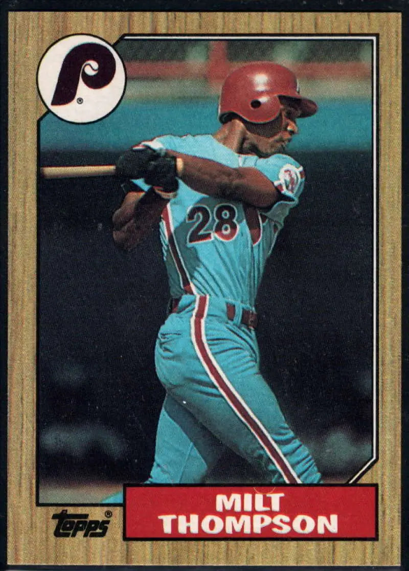 1987 Topps #409 Milt Thompson EX Excellent Philadelphia Phillies Baseball Card - Baseball Card Single