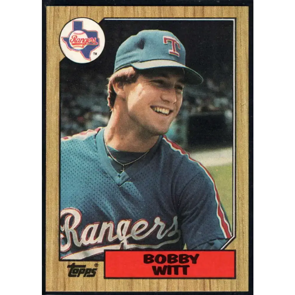 1987 Topps #415 Bobby Witt EX Excellent RC Rookie Texas Rangers Baseball Card - Baseball Card Single