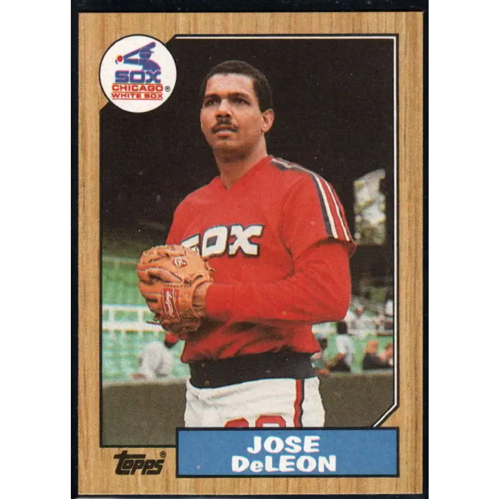 1987 Topps #421 Jose DeLeon EX Excellent Chicago White Sox Baseball Card - Baseball Card Single