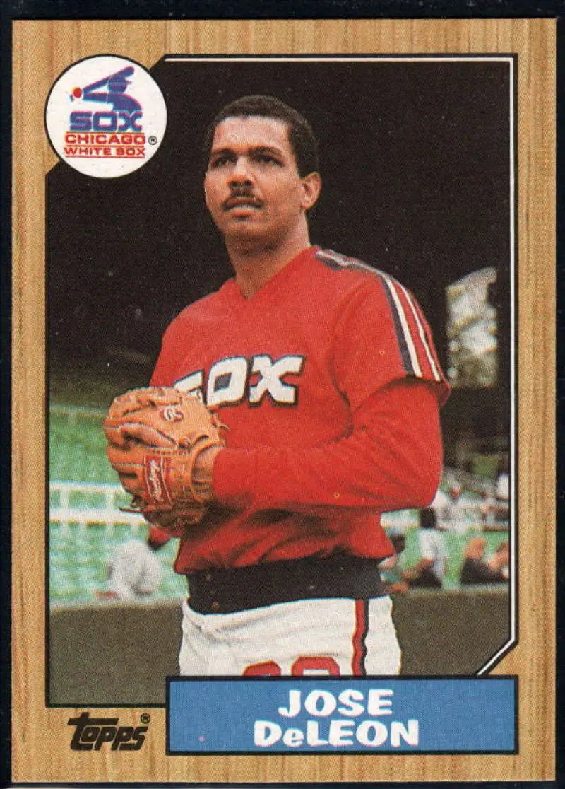 1987 Topps #421 Jose DeLeon EX Excellent Chicago White Sox Baseball Card - Baseball Card Single