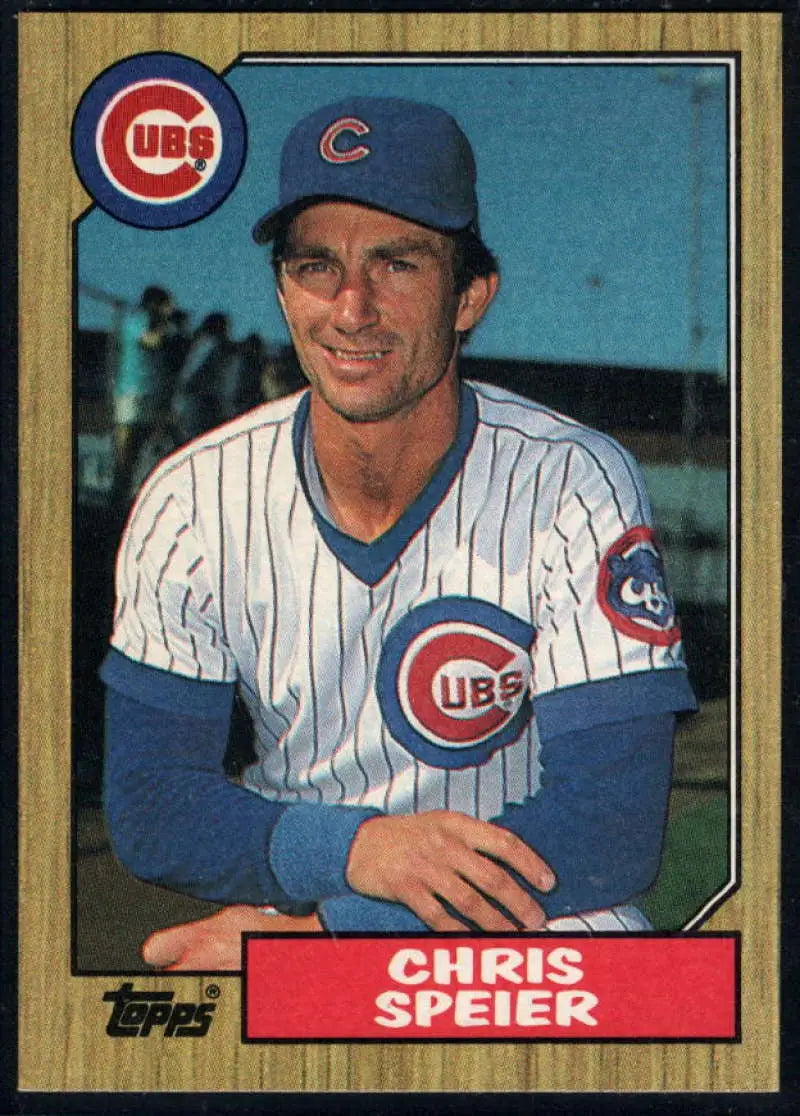 1987 Topps #424 Chris Speier EX Excellent Chicago Cubs Baseball Card - Baseball Card Single