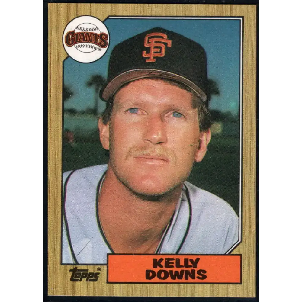 1987 Topps #438 Kelly Downs EX Excellent RC Rookie San Francisco Giants Baseball Card - Baseball Card Single