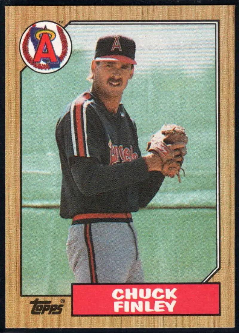 1987 Topps #446 Chuck Finley EX Excellent RC Rookie California Angels Baseball Card - Baseball Card Single
