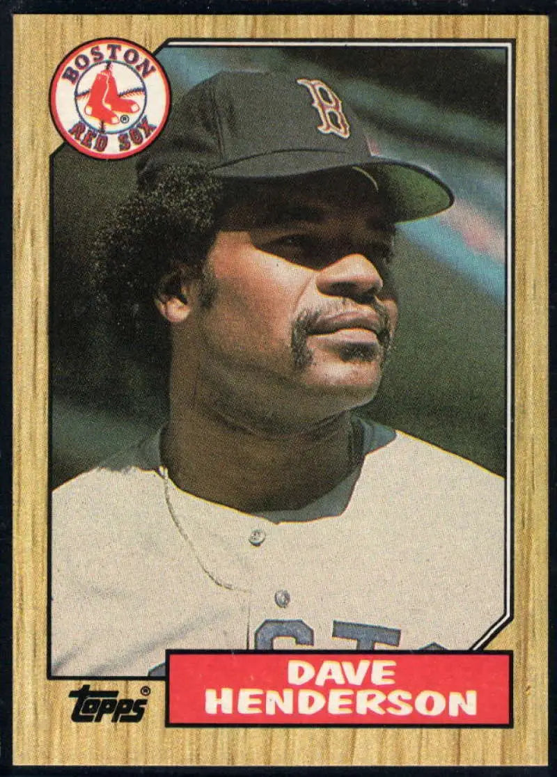 1987 Topps #452 Dave Henderson EX Excellent Boston Red Sox Baseball Card - Baseball Card Single