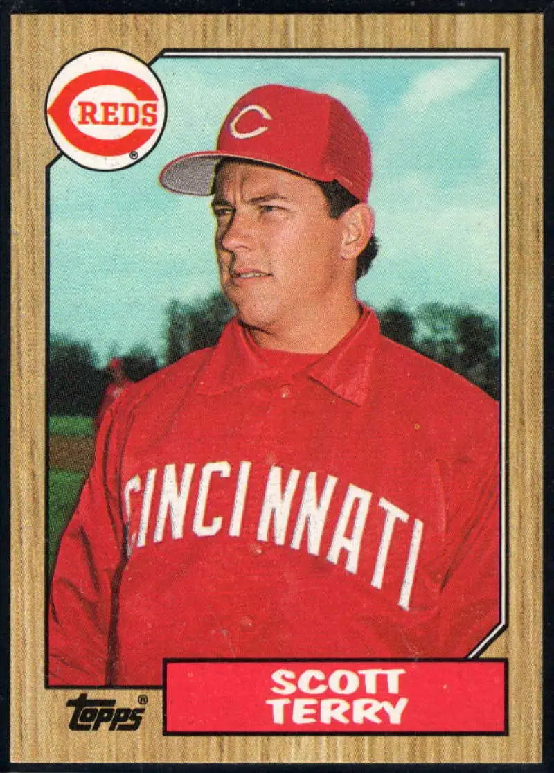 1987 Topps #453 Scott Terry EX Excellent RC Rookie Cincinnati Reds Baseball Card - Baseball Card Single