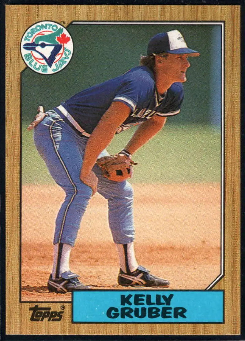 1987 Topps #458 Kelly Gruber EX Excellent Toronto Blue Jays Baseball Card - Baseball Card Single