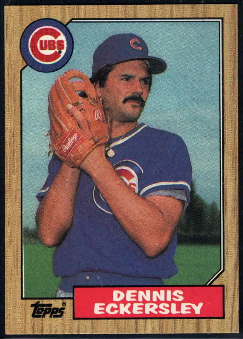 1987 Topps #459 Dennis Eckersley EX Excellent Chicago Cubs Baseball Card - Baseball Card Single