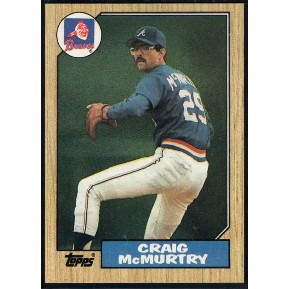 1987 Topps #461 Craig McMurtry EX Excellent Atlanta Braves Baseball Card - Baseball Card Single