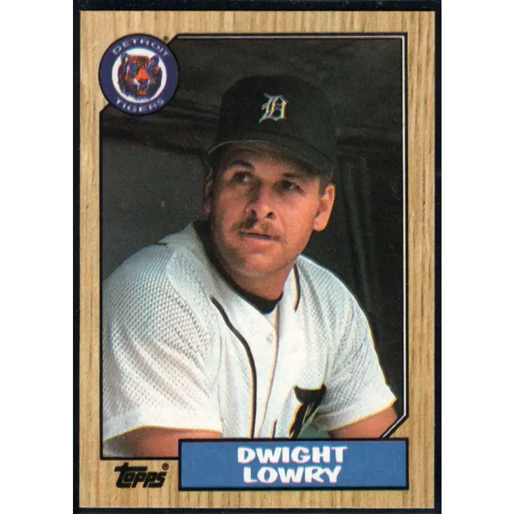 1987 Topps #483 Dwight Lowry EX Excellent RC Rookie Detroit Tigers Baseball Card - Baseball Card Single