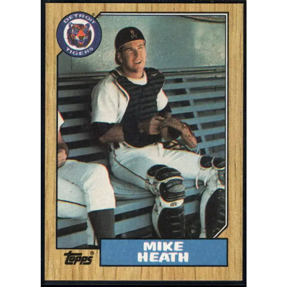 1987 Topps #492 Mike Heath EX Excellent Detroit Tigers Baseball Card - Baseball Card Single