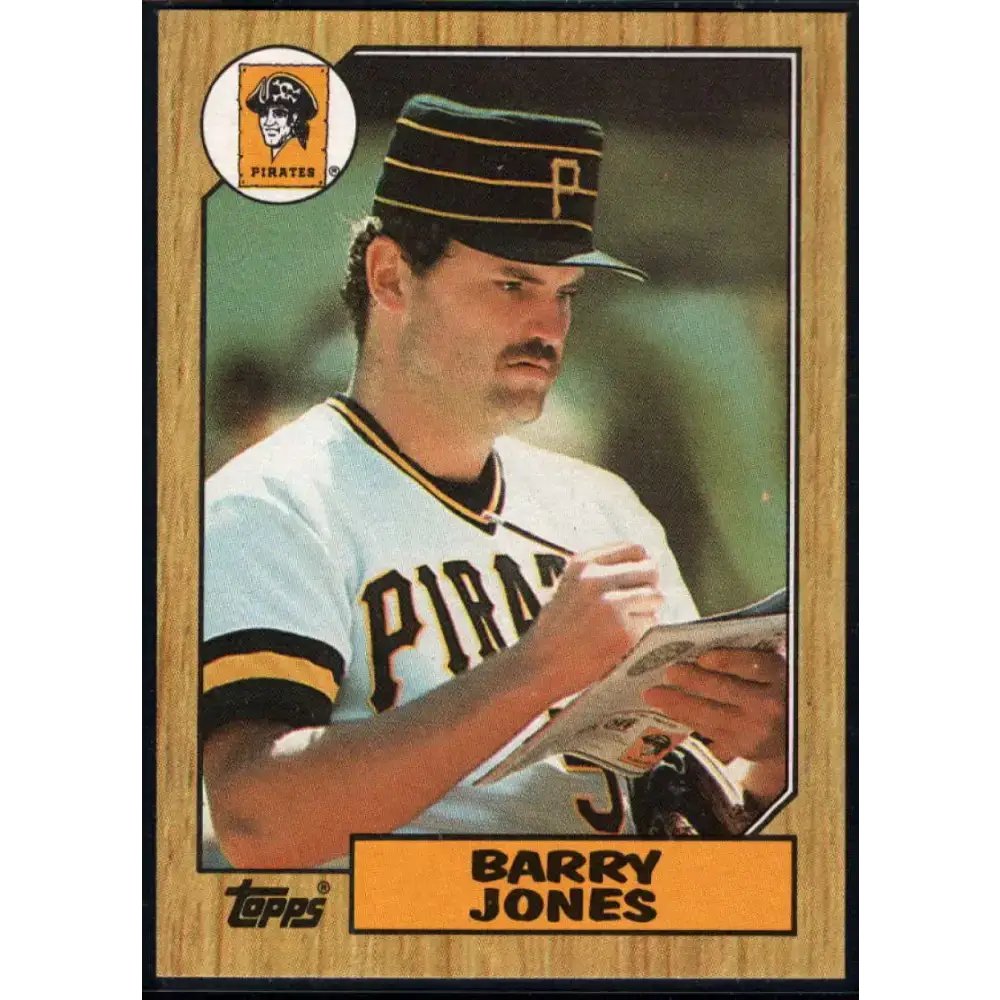 1987 Topps #494 Barry Jones EX Excellent RC Rookie Pittsburgh Pirates Baseball Card - Baseball Card Single