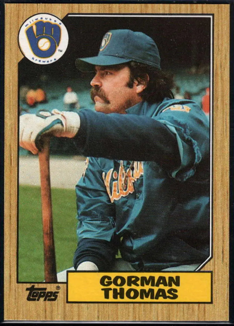1987 Topps #495 Gorman Thomas EX Excellent Milwaukee Brewers Baseball Card - Baseball Card Single