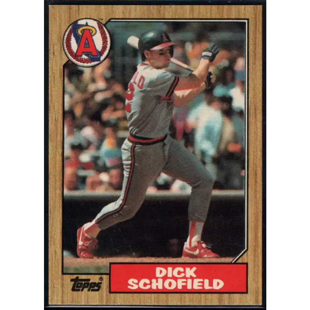 1987 Topps #502 Dick Schofield EX Excellent California Angels Baseball Card - Baseball Card Single