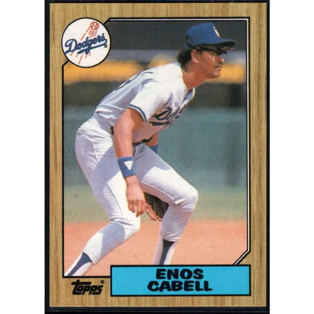 1987 Topps #509 Enos Cabell EX Excellent Los Angeles Dodgers Baseball Card - Baseball Card Single