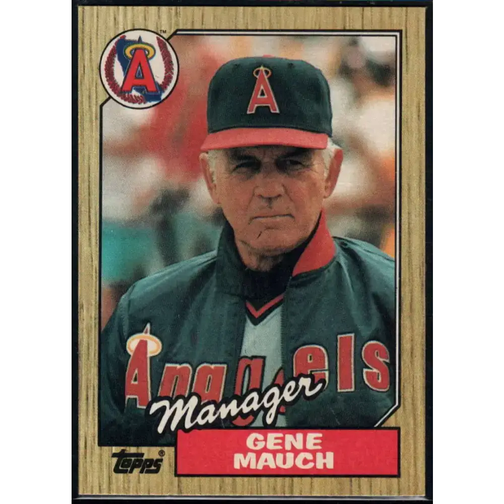 1987 Topps #518 Gene Mauch EX Excellent California Angels Baseball Card - Baseball Card Single