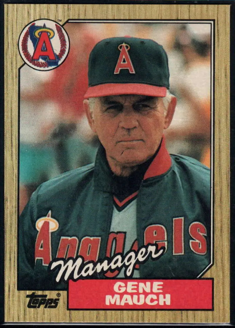 1987 Topps #518 Gene Mauch EX Excellent California Angels Baseball Card - Baseball Card Single