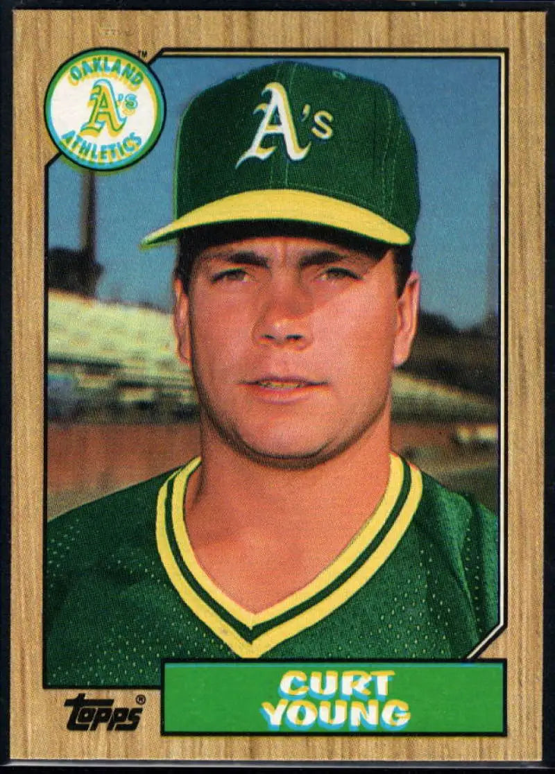 1987 Topps #519 Curt Young EX Excellent Oakland Athletics Baseball Card - Baseball Card Single