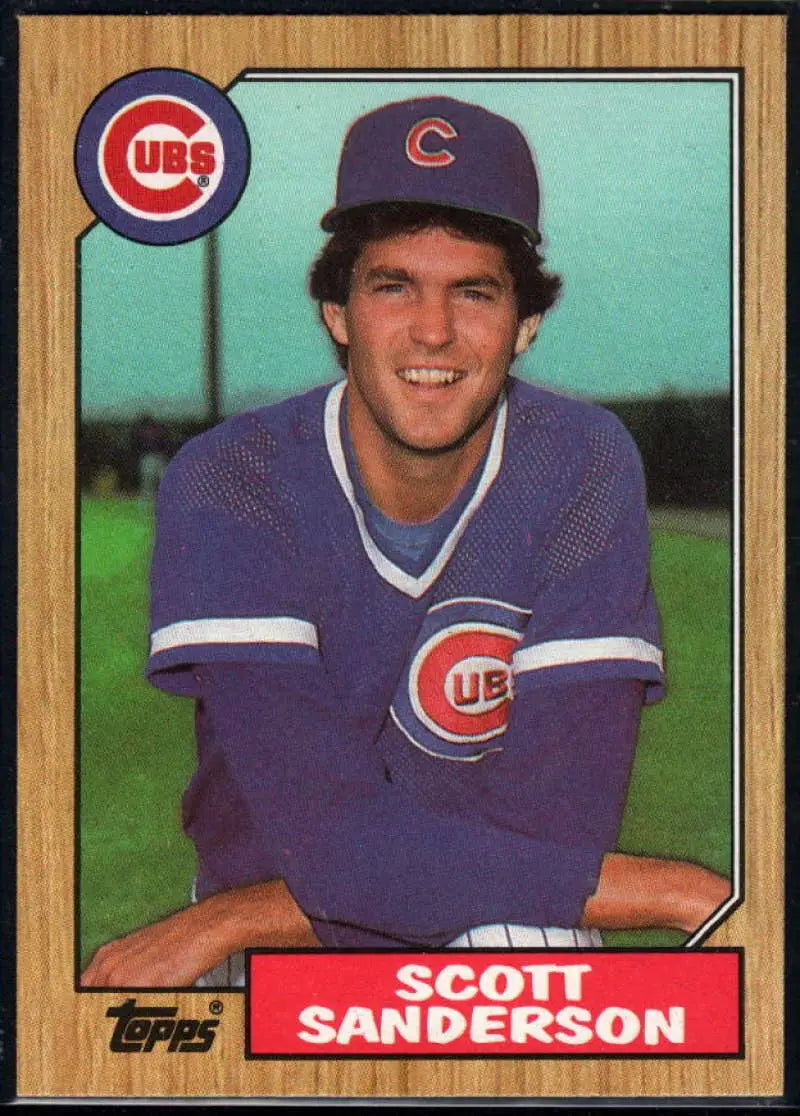 1987 Topps #534 Scott Sanderson EX Excellent Chicago Cubs Baseball Card - Baseball Card Single