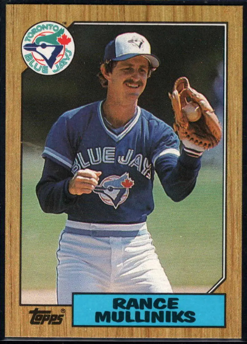 1987 Topps #537 Rance Mulliniks EX Excellent Toronto Blue Jays Baseball Card - Baseball Card Single
