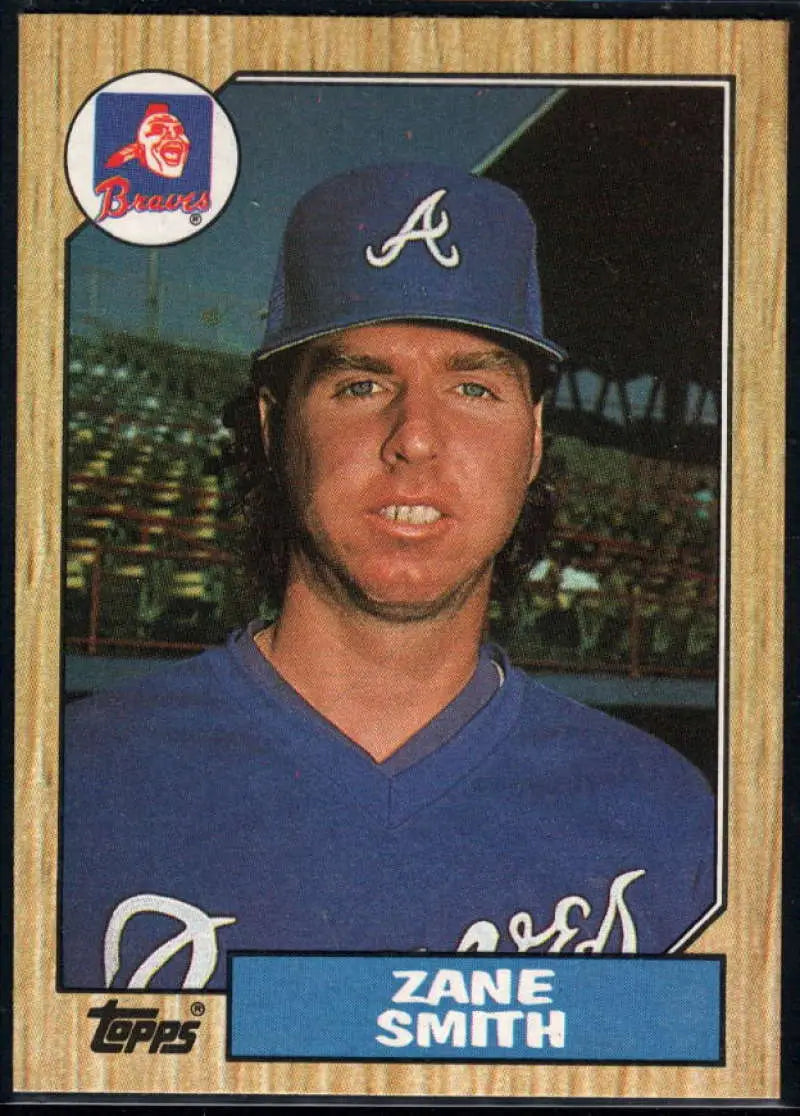 1987 Topps #544 Zane Smith EX Excellent Atlanta Braves Baseball Card - Baseball Card Single