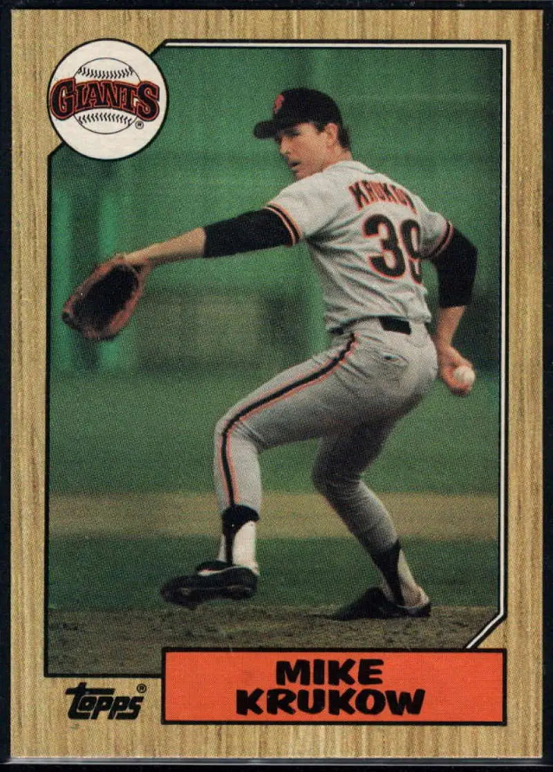 1987 Topps #580 Mike Krukow EX Excellent San Francisco Giants Baseball Card - Baseball Card Single