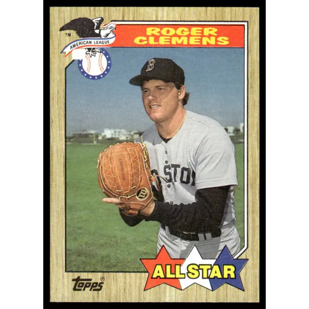 1987 Topps #614 Roger Clemens EX/NM Boston Red Sox Baseball Card