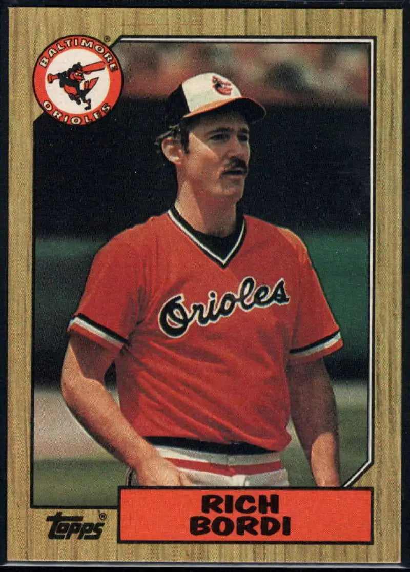 1987 Topps #638 Rich Bordi EX Excellent Baltimore Orioles Baseball Card - Baseball Card Single