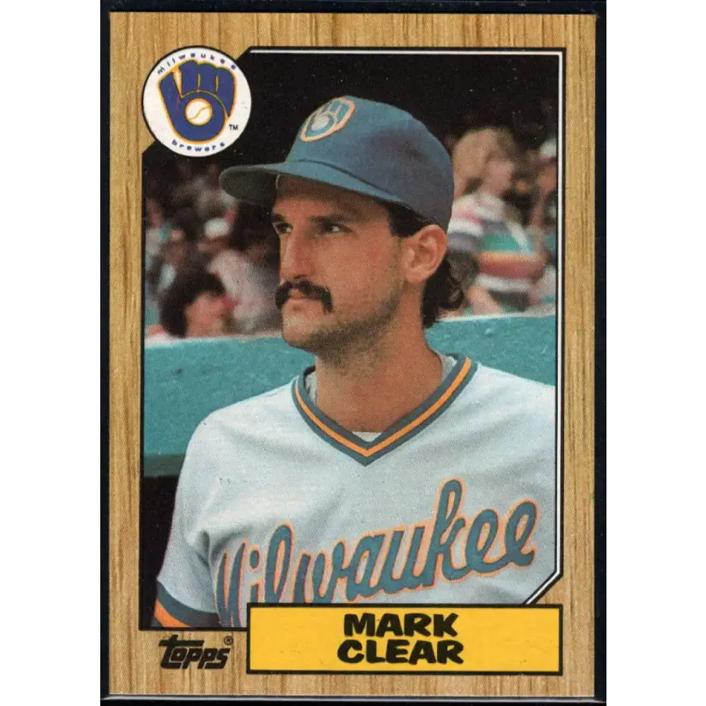 1987 Topps #640 Mark Clear EX Excellent Milwaukee Brewers Baseball Card - Baseball Card Single