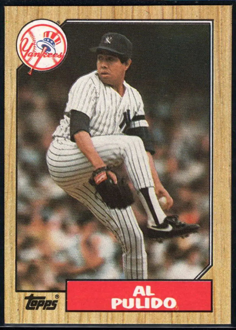 1987 Topps #642 Al Pulido EX Excellent New York Yankees Baseball Card - Baseball Card Single