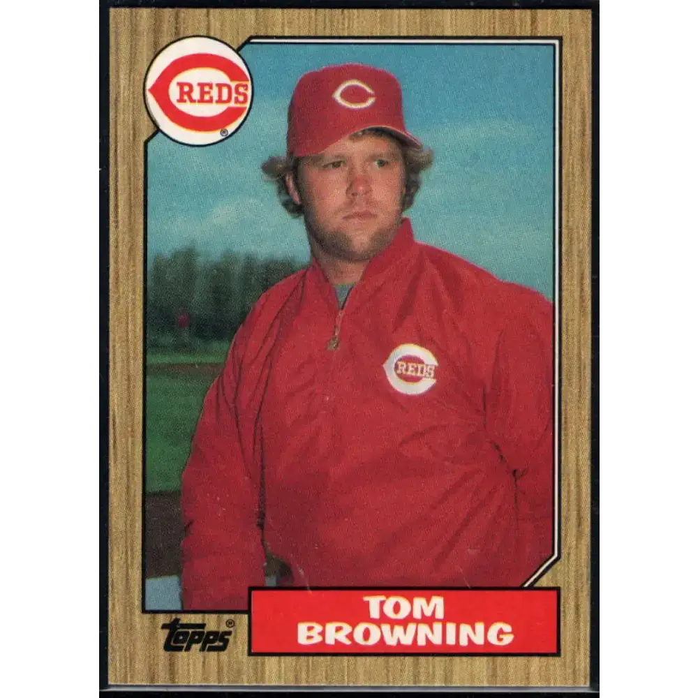 1987 Topps #65 Tom Browning EX Excellent Cincinnati Reds Baseball Card - Baseball Card Single