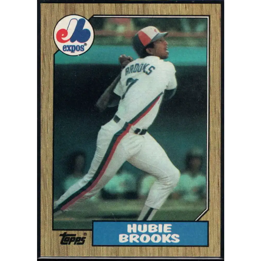 1987 Topps #650 Hubie Brooks EX Excellent Montreal Expos Baseball Card - Baseball Card Single