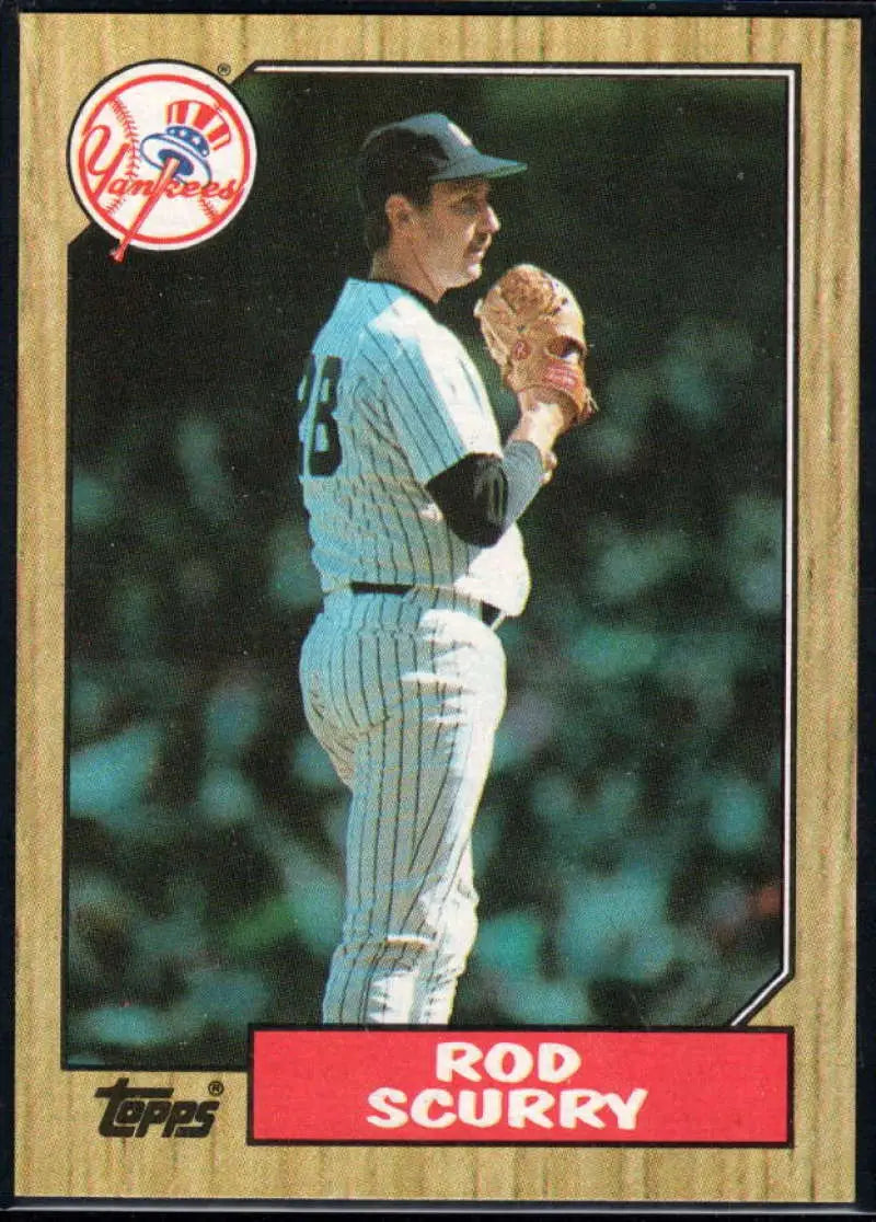 1987 Topps #665 Rod Scurry EX Excellent New York Yankees Baseball Card - Baseball Card Single