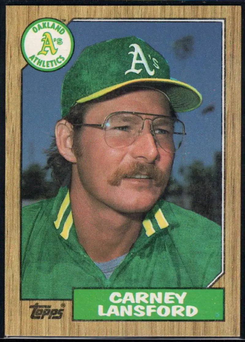 1987 Topps #678 Carney Lansford EX Excellent Oakland Athletics Baseball Card - Baseball Card Single