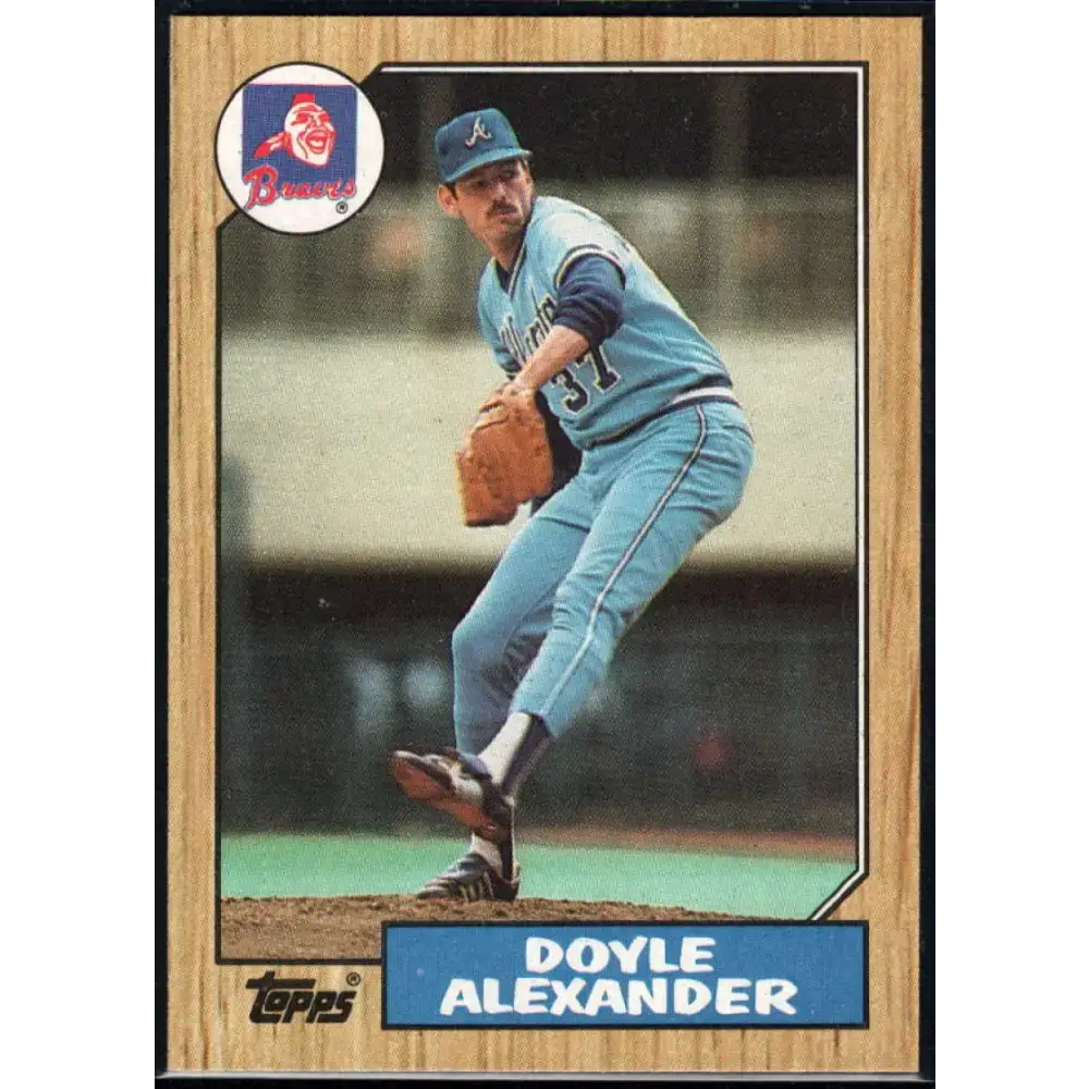 1987 Topps #686 Doyle Alexander EX Excellent Atlanta Braves Baseball Card - Baseball Card Single