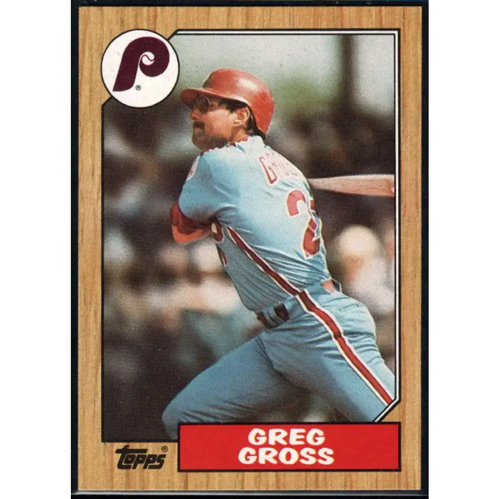 1987 Topps #702 Greg Gross EX Excellent Philadelphia Phillies Baseball Card - Baseball Card Single