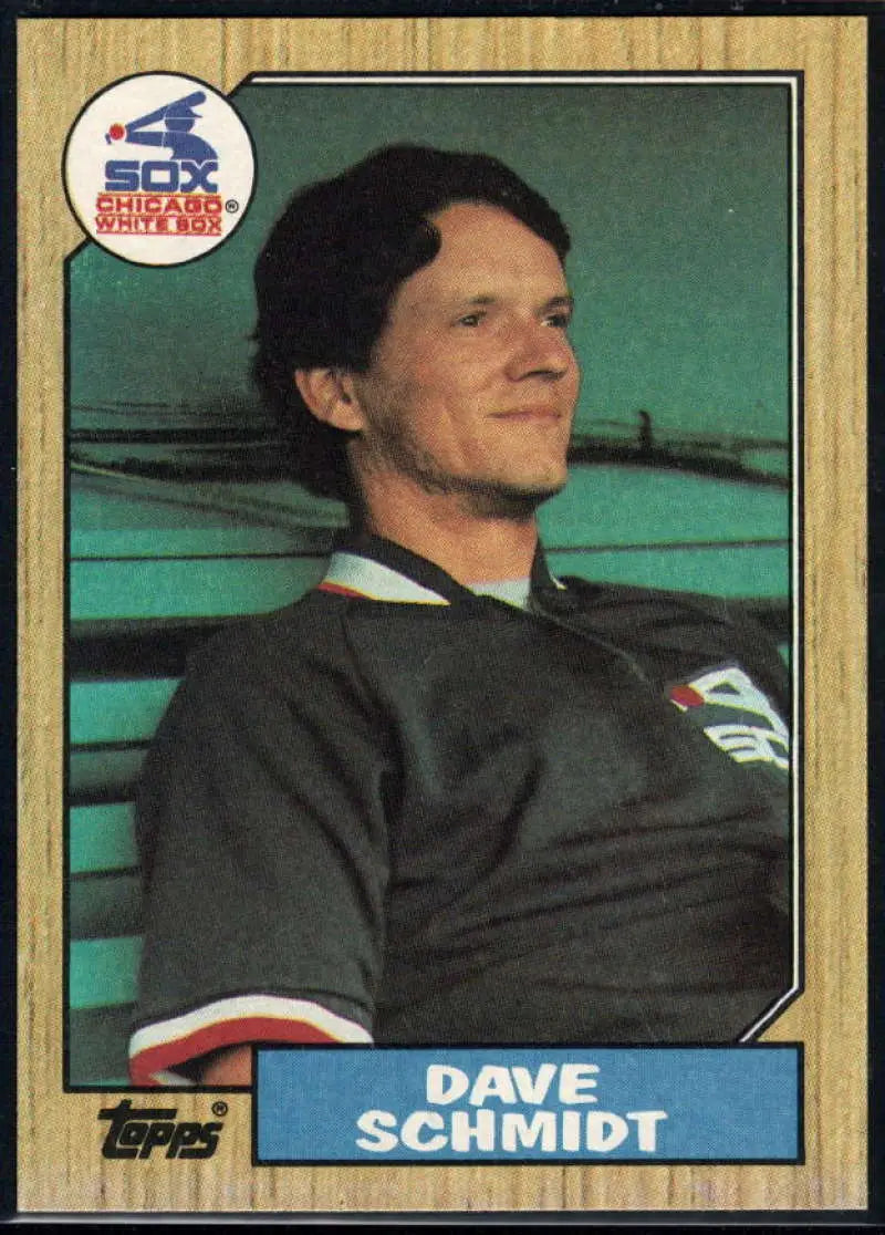 1987 Topps #703 Dave Schmidt EX Excellent Chicago White Sox Baseball Card - Baseball Card Single