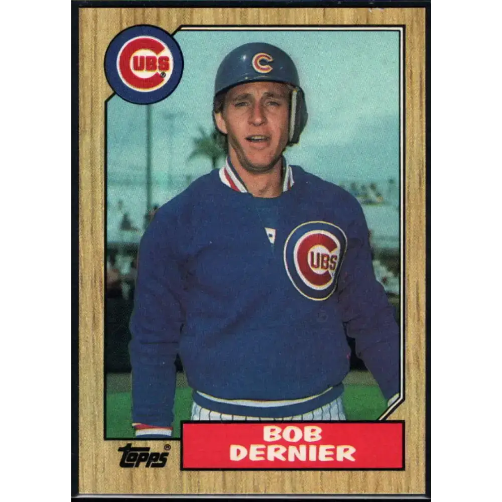 1987 Topps #715 Bob Dernier EX Excellent Chicago Cubs Baseball Card - Baseball Card Single