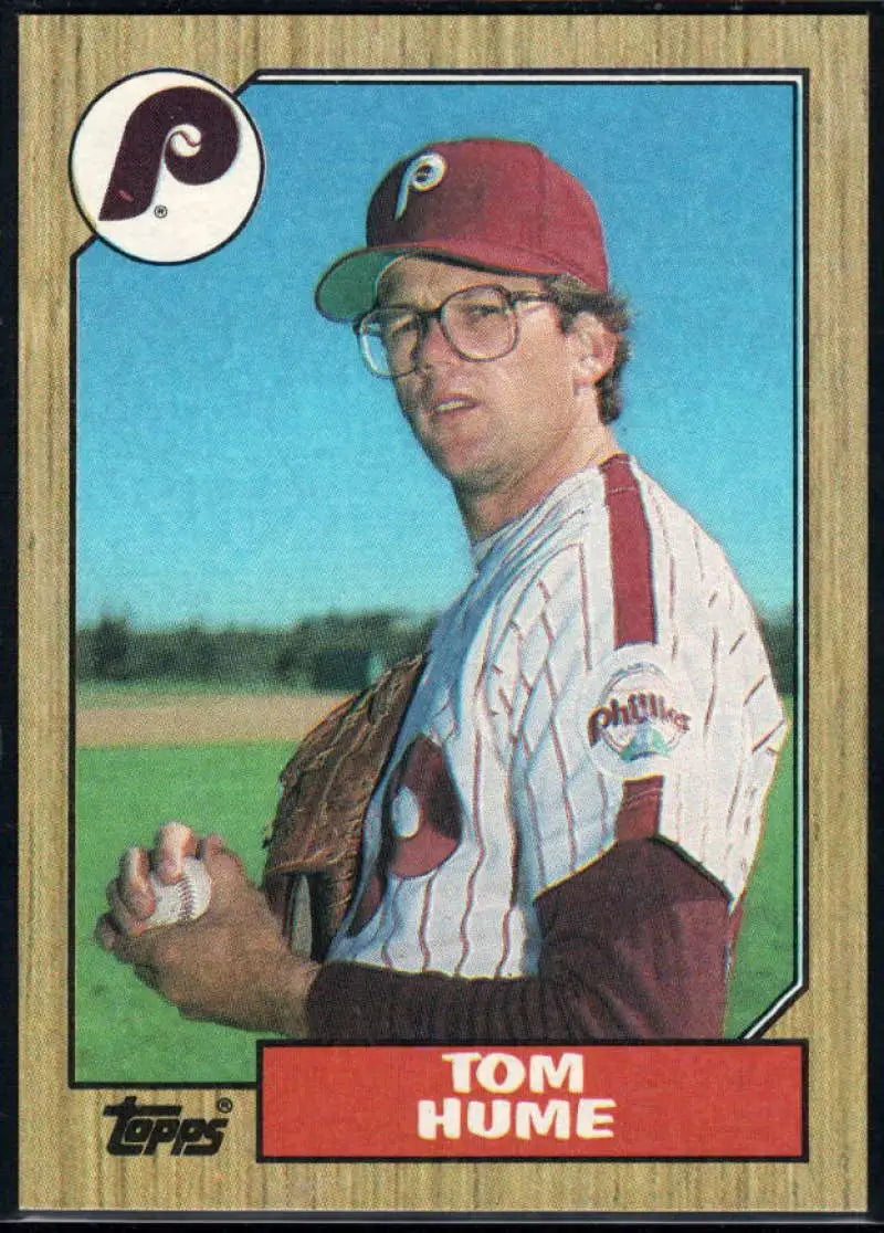 1987 Topps #719 Tom Hume EX Excellent Philadelphia Phillies Baseball Card - Baseball Card Single